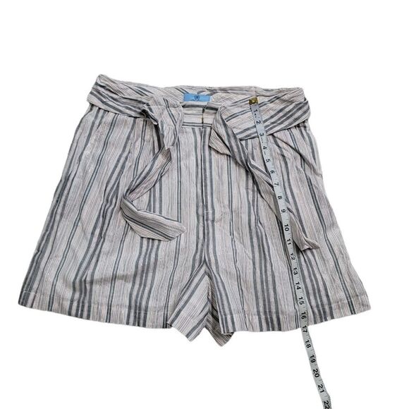 Nwot CeCe Stripe Metalic Paperbag Shorts - Picture 5 of 12